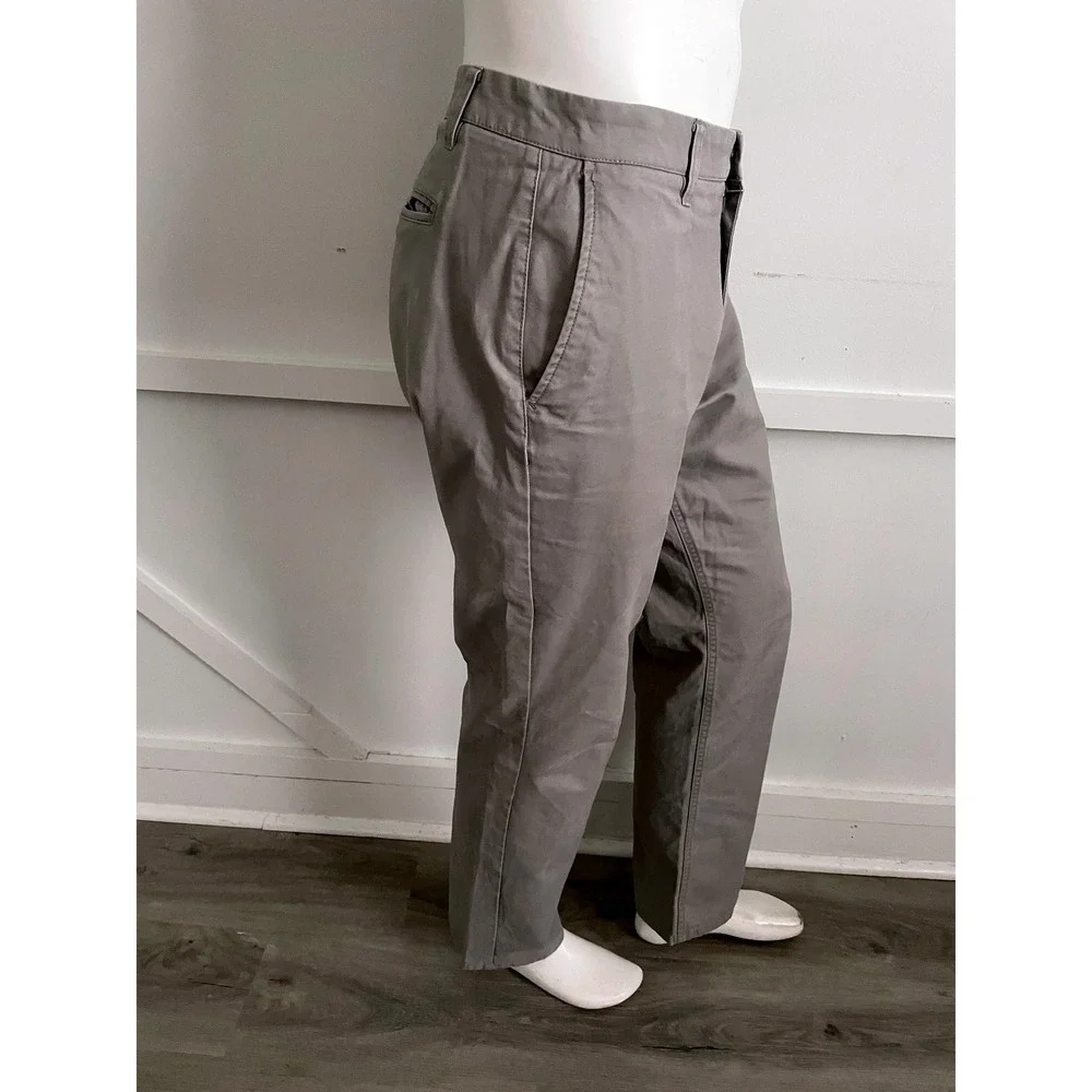 Bonobos Washed Chinos Mens 34x30 Grey Straight Fit 100% Cotton Pants